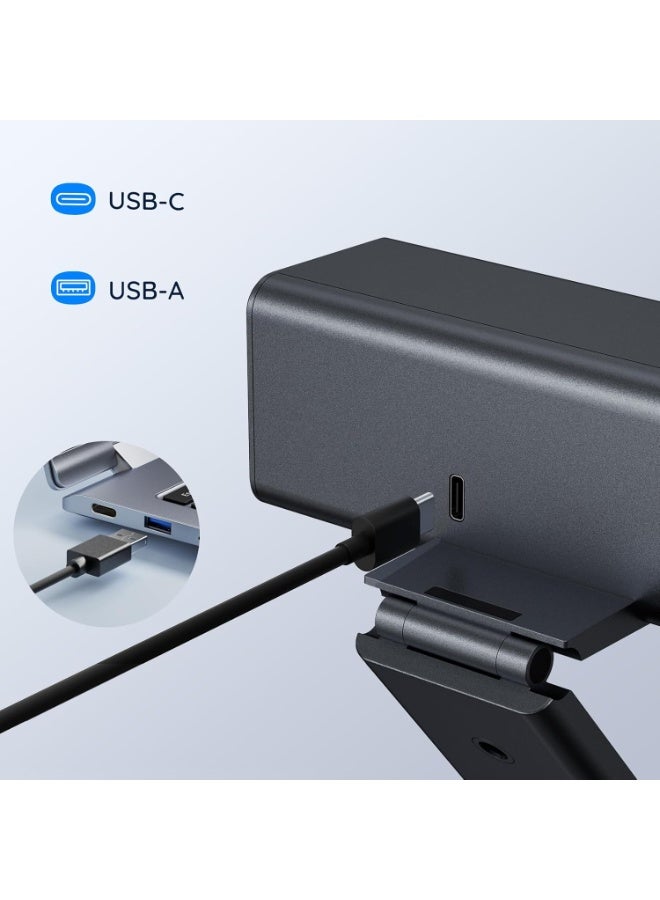 AIRHUG 3 in 1 Webcam - 1080P Webcam with Microphone and Speaker, USB Webcam with Privacy Cover, for Video Conferencing/Online Class/Game Live - Image 2